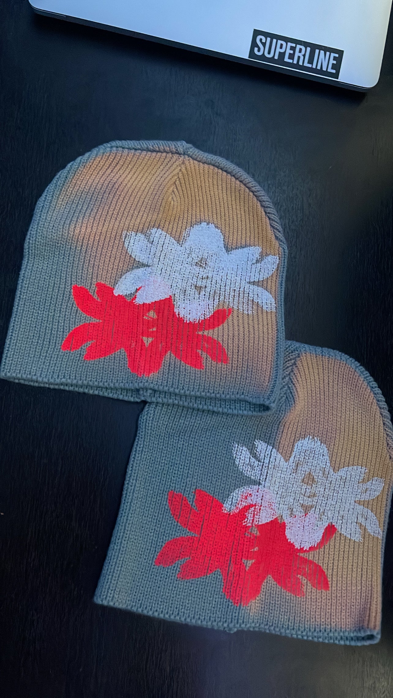 Faded Double Seraphim beanie (pink/ white/ yellow)