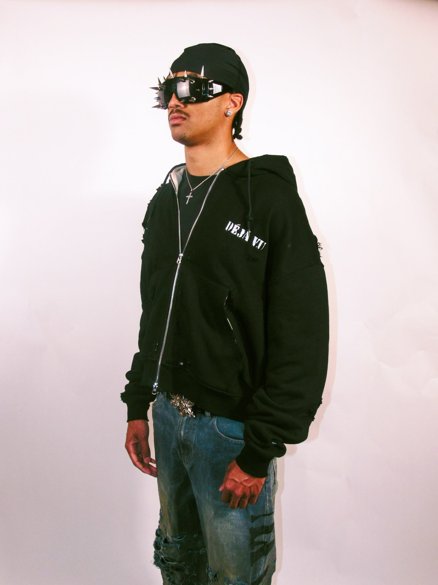 Déjà Vu embroidered thrasher jacket