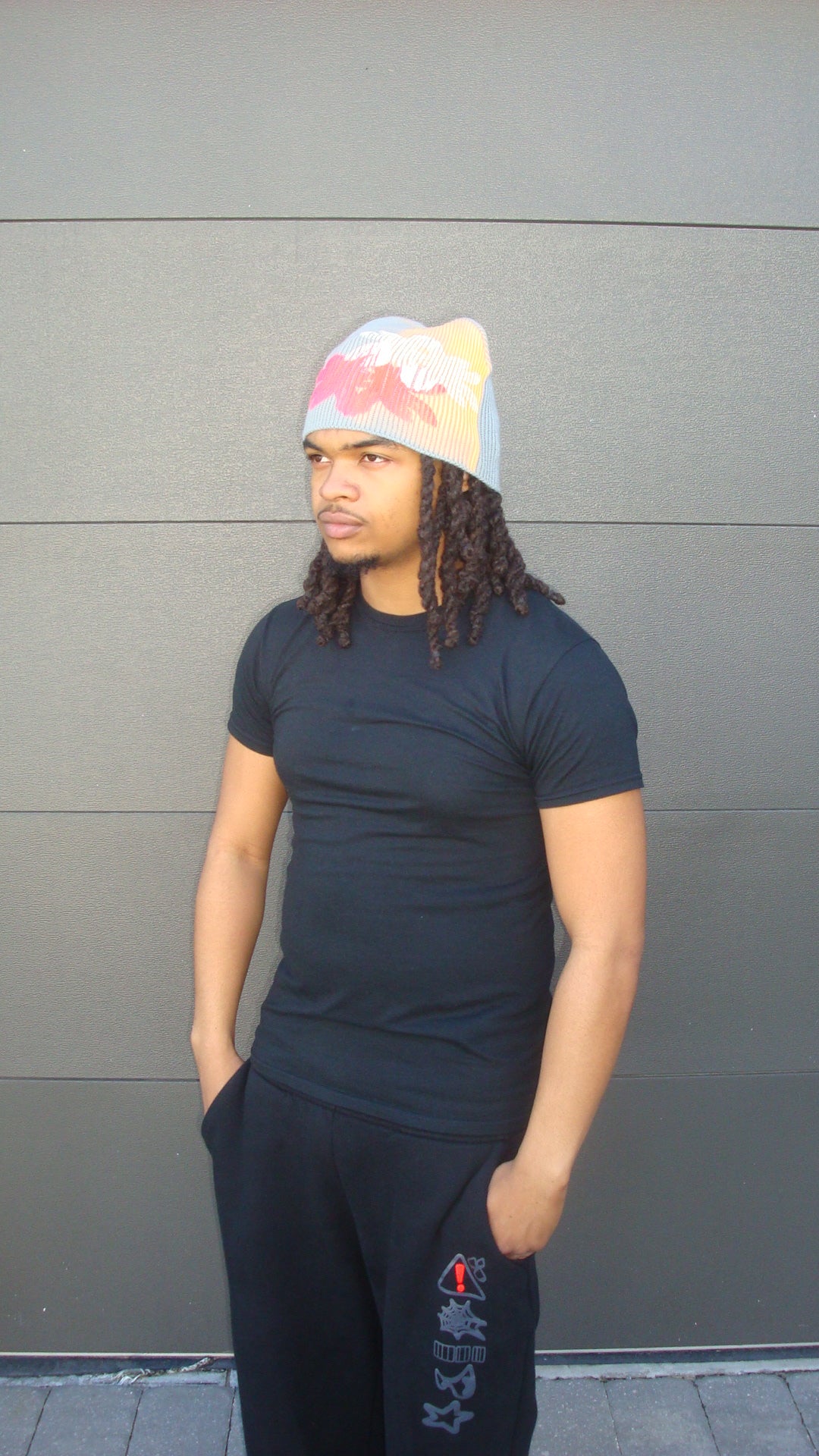 Faded Double Seraphim beanie (pink/ white/ yellow)