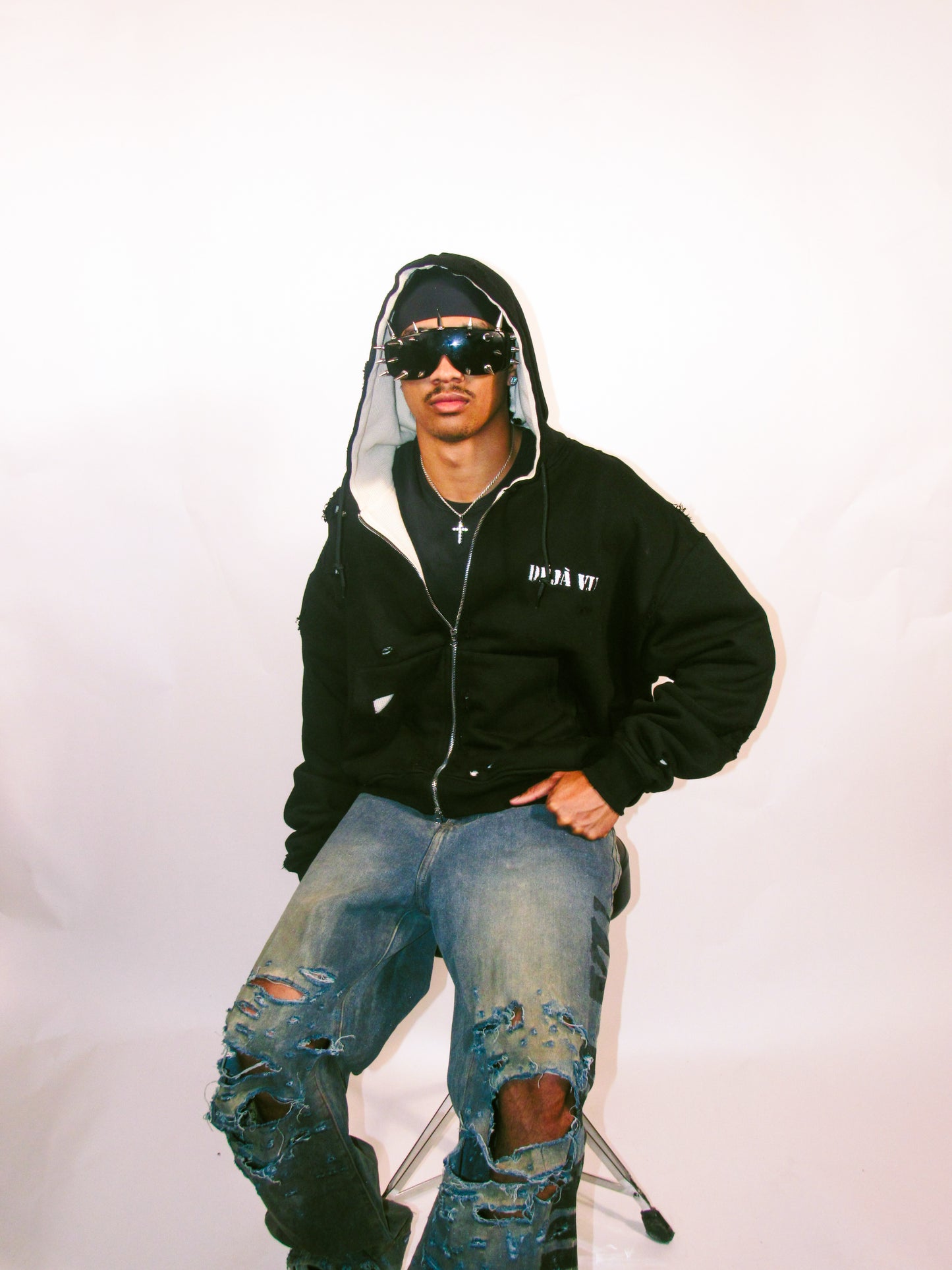 Déjà Vu embroidered thrasher jacket