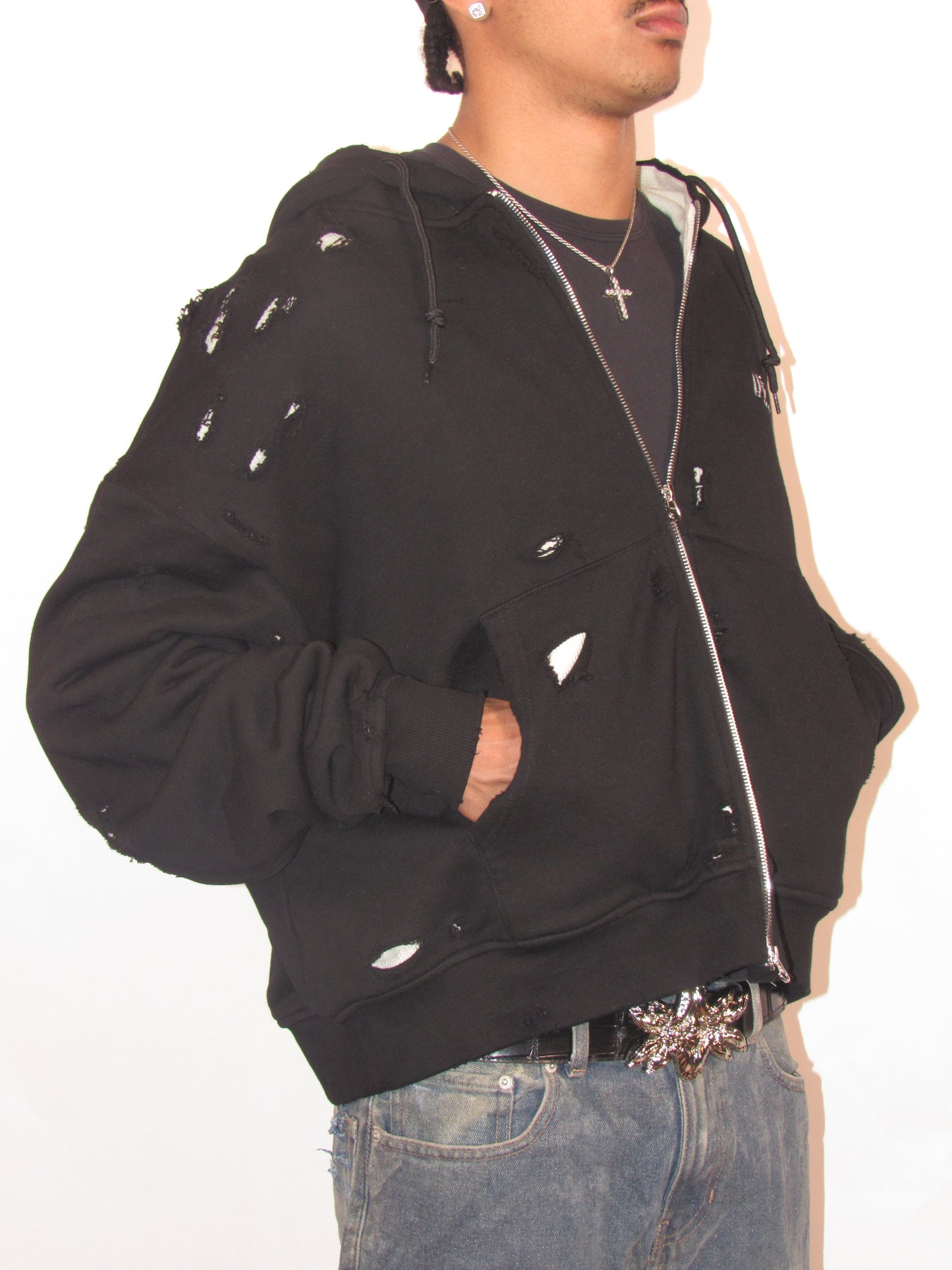 Déjà Vu embroidered thrasher jacket