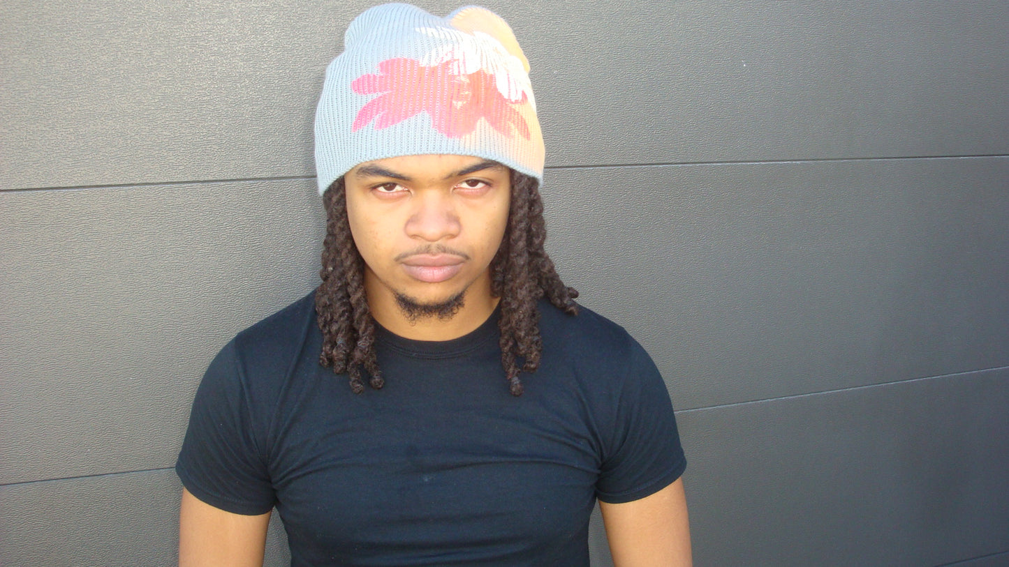 Faded Double Seraphim beanie (pink/ white/ yellow)