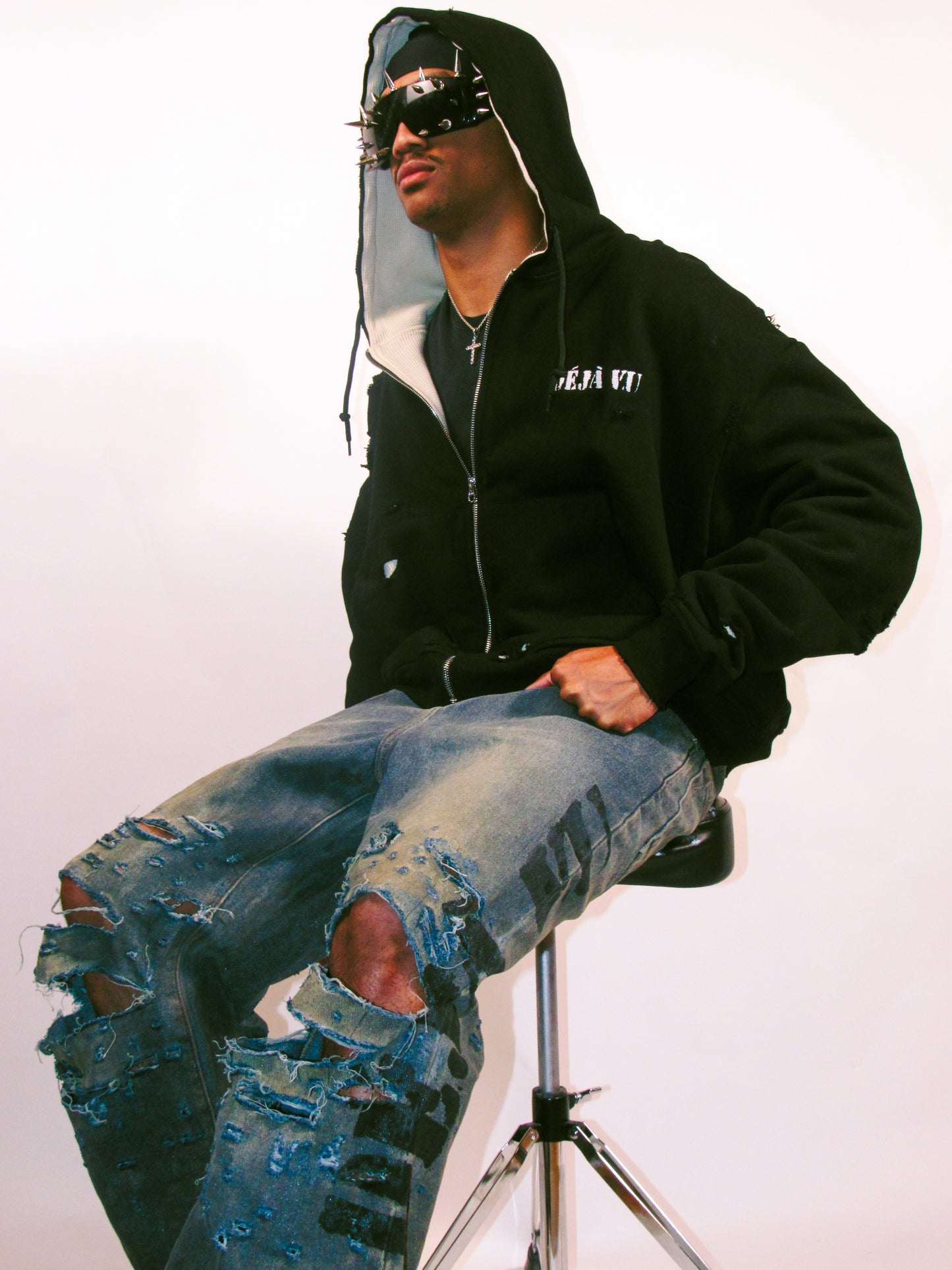 Déjà Vu embroidered thrasher jacket
