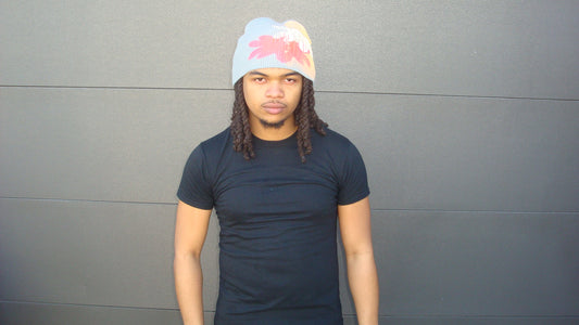 Faded Double Seraphim beanie (pink/ white/ yellow)
